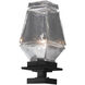 Landmark 1 Light Textured Black Outdoor Sconce in E26 Incandescent, Arm
